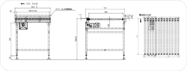 無動力滾筒輸送機示意圖 無動力滾筒輸送機示意圖
