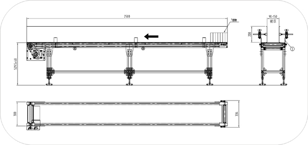 皮帶轉彎輸送機示意圖 皮帶轉彎輸送機示意圖